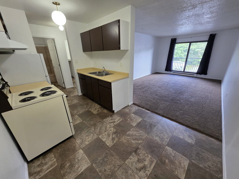 Kitchen open to the living area