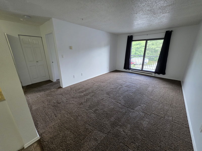 Unfurnished living room with large window